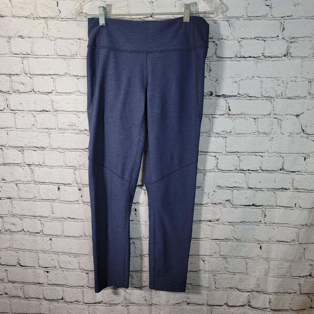 Outdoor Voices Womens Heathered 3/4 Crop Compression Leggings M Blue